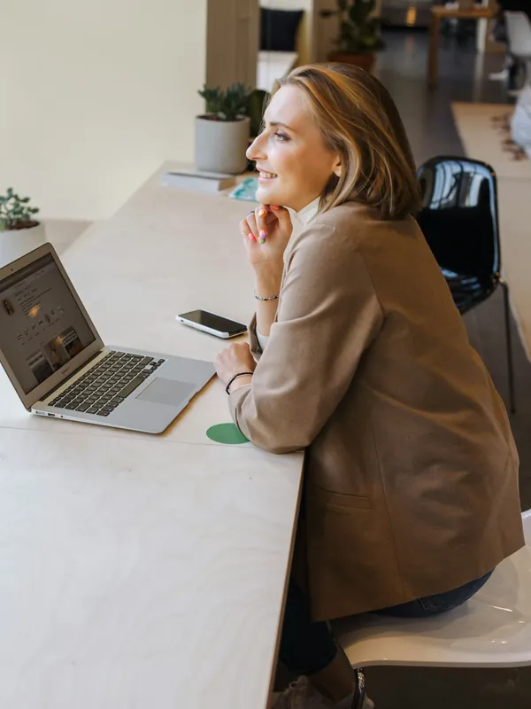 Digital business owner working with a laptop